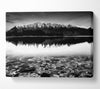 Mountain Ridge Monochrome Canvas Wall Art