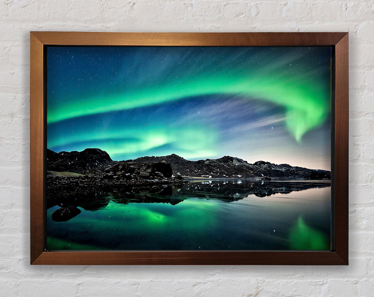 Aurora Green Skies Framed Wall Art