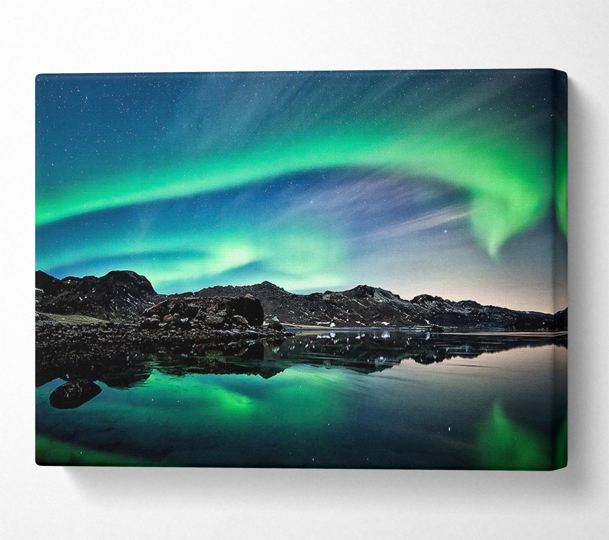 Aurora Green Skies Canvas Wall Art