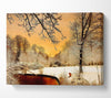 Winter Lake Paradise Canvas Wall Art