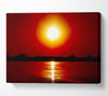 Orange Lake Sun Canvas Wall Art