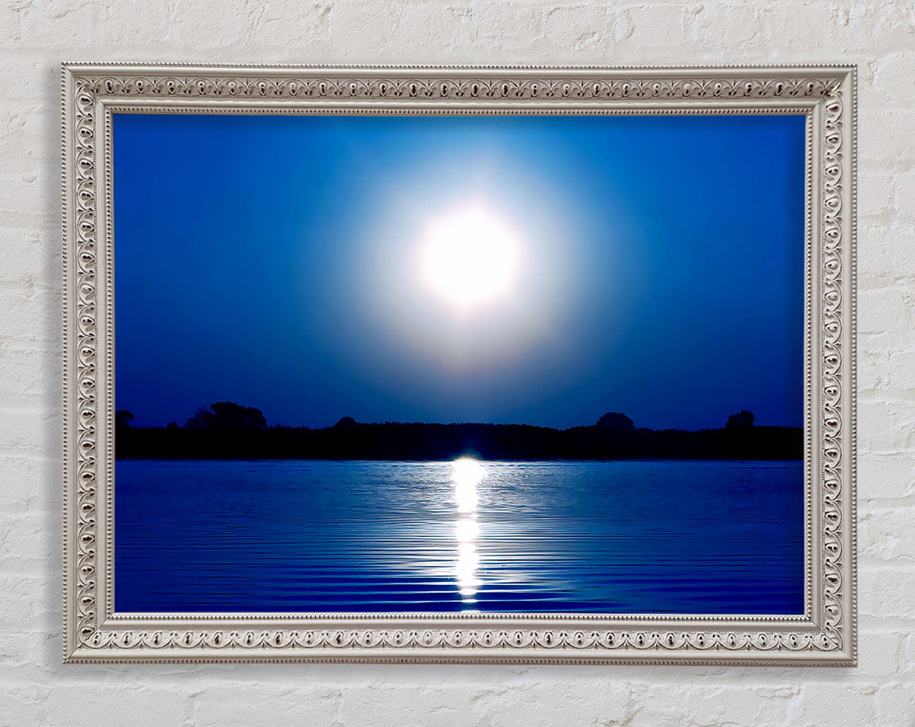 Blue Lake Sun Framed Wall Art