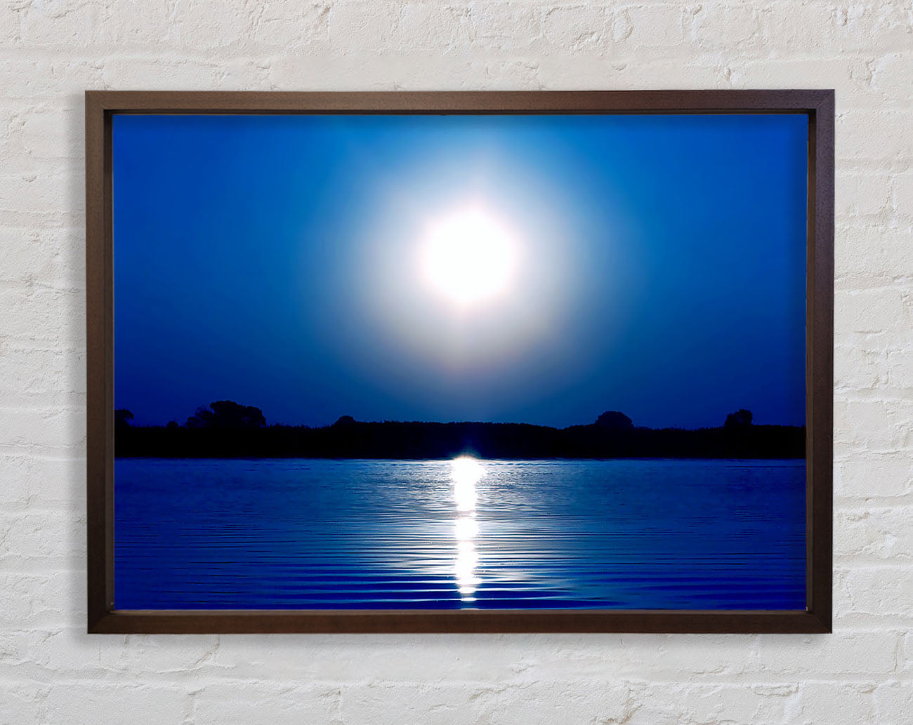 Blue Lake Sun Framed Wall Art