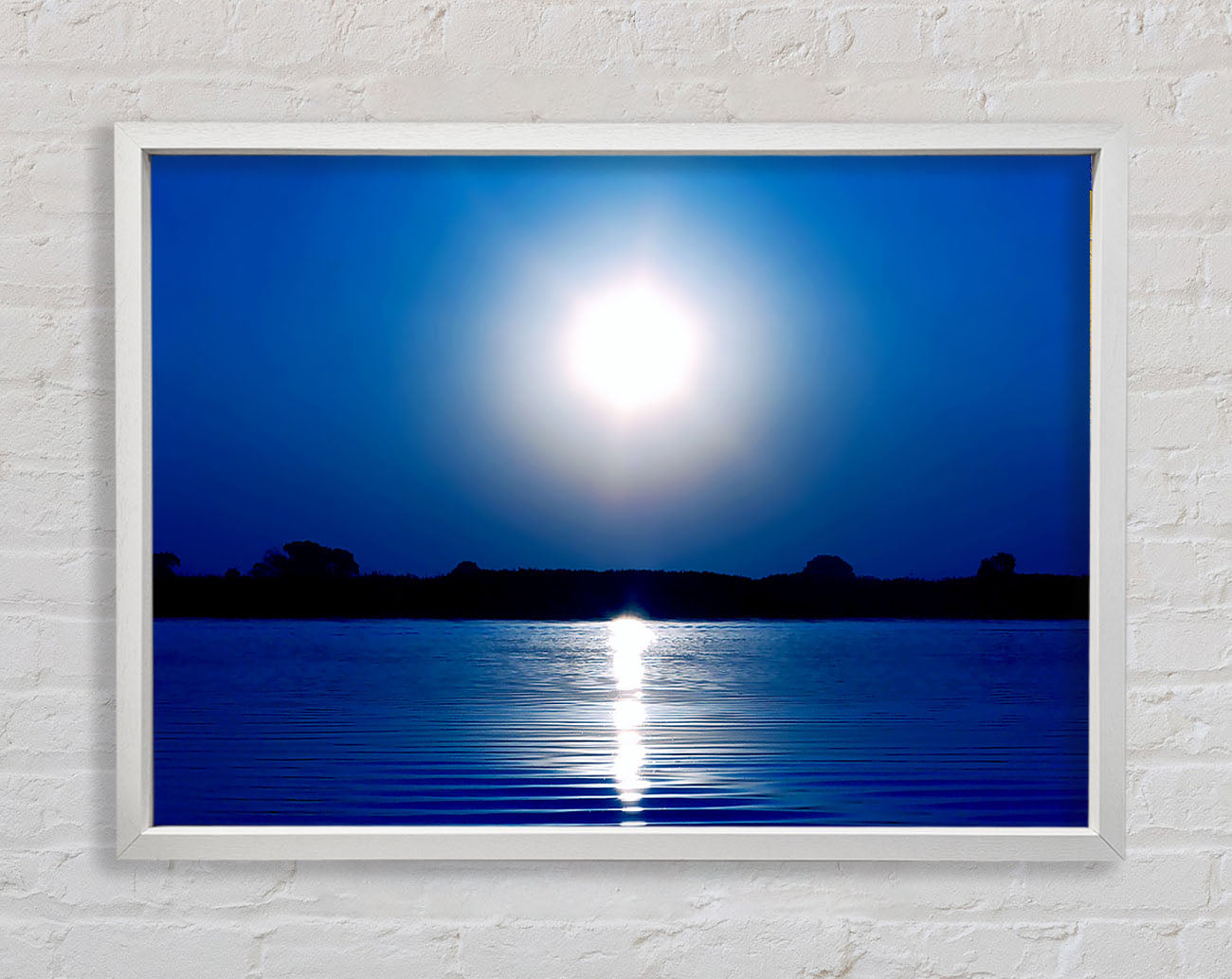 Blue Lake Sun Framed Wall Art