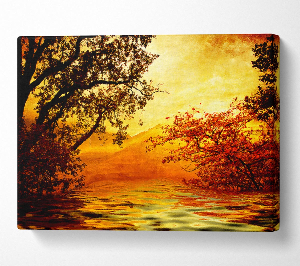 Ochre Lake Canvas Wall Art