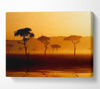 Misty Sunrise Lake Canvas Wall Art
