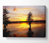River Tree Sunset Canvas Wall Art