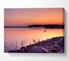 Peach Lake Calm Canvas Wall Art