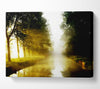 Misty Morning Lake Canvas Wall Art
