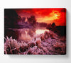 Winter By The Lake Canvas Wall Art