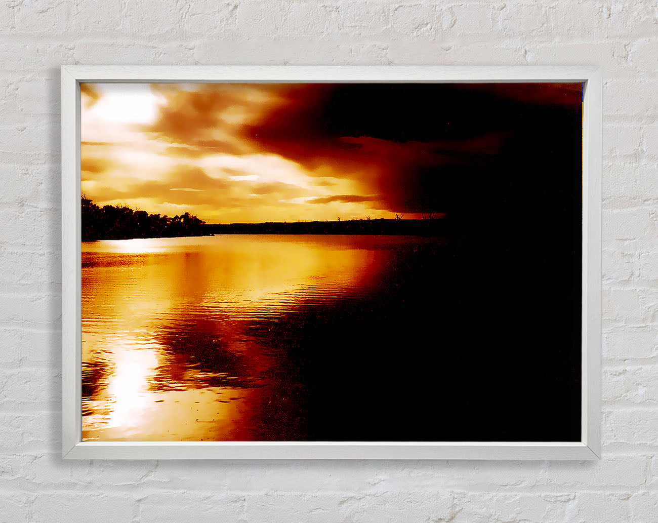 Chocolate River Treeline Framed Wall Art