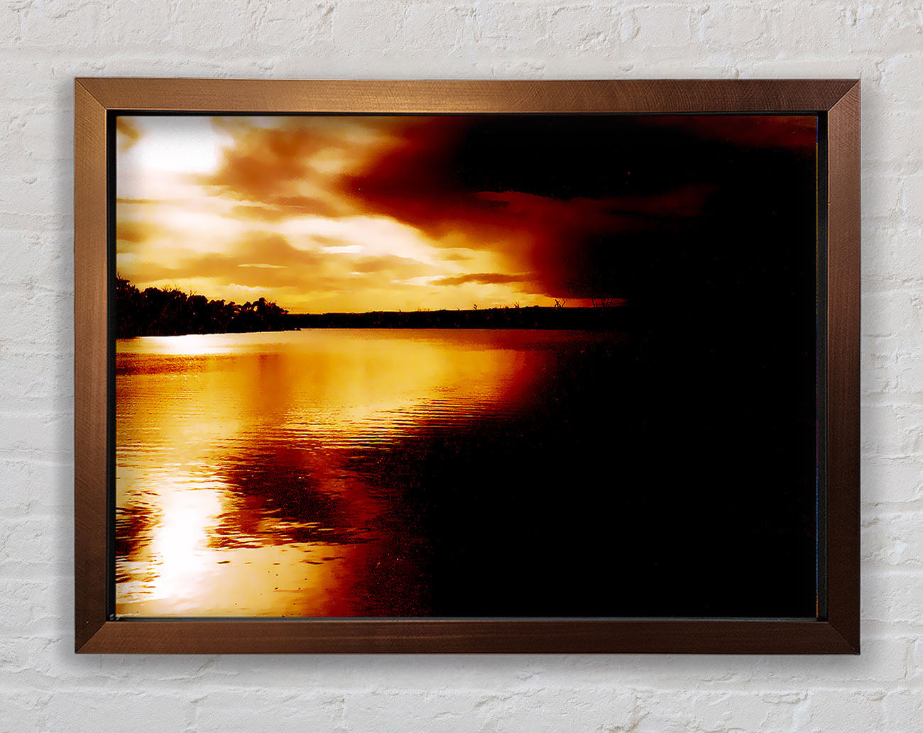Chocolate River Treeline Framed Wall Art