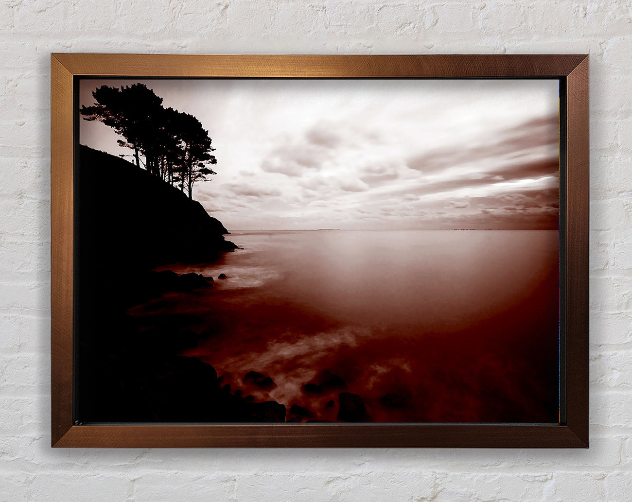 Chocolate Ocean Tree Tops Framed Wall Art