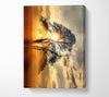 Fog Across The Field Canvas Wall Art