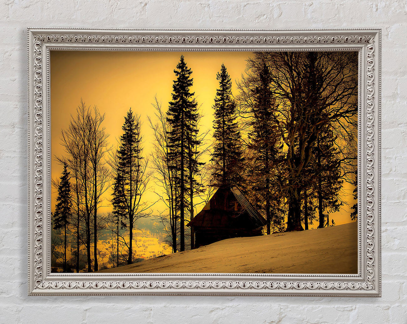 Beautiful Winter Twilight Framed Wall Art
