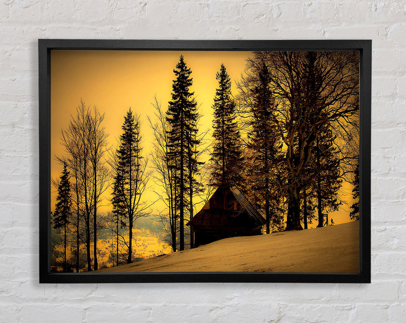 Beautiful Winter Twilight Framed Wall Art