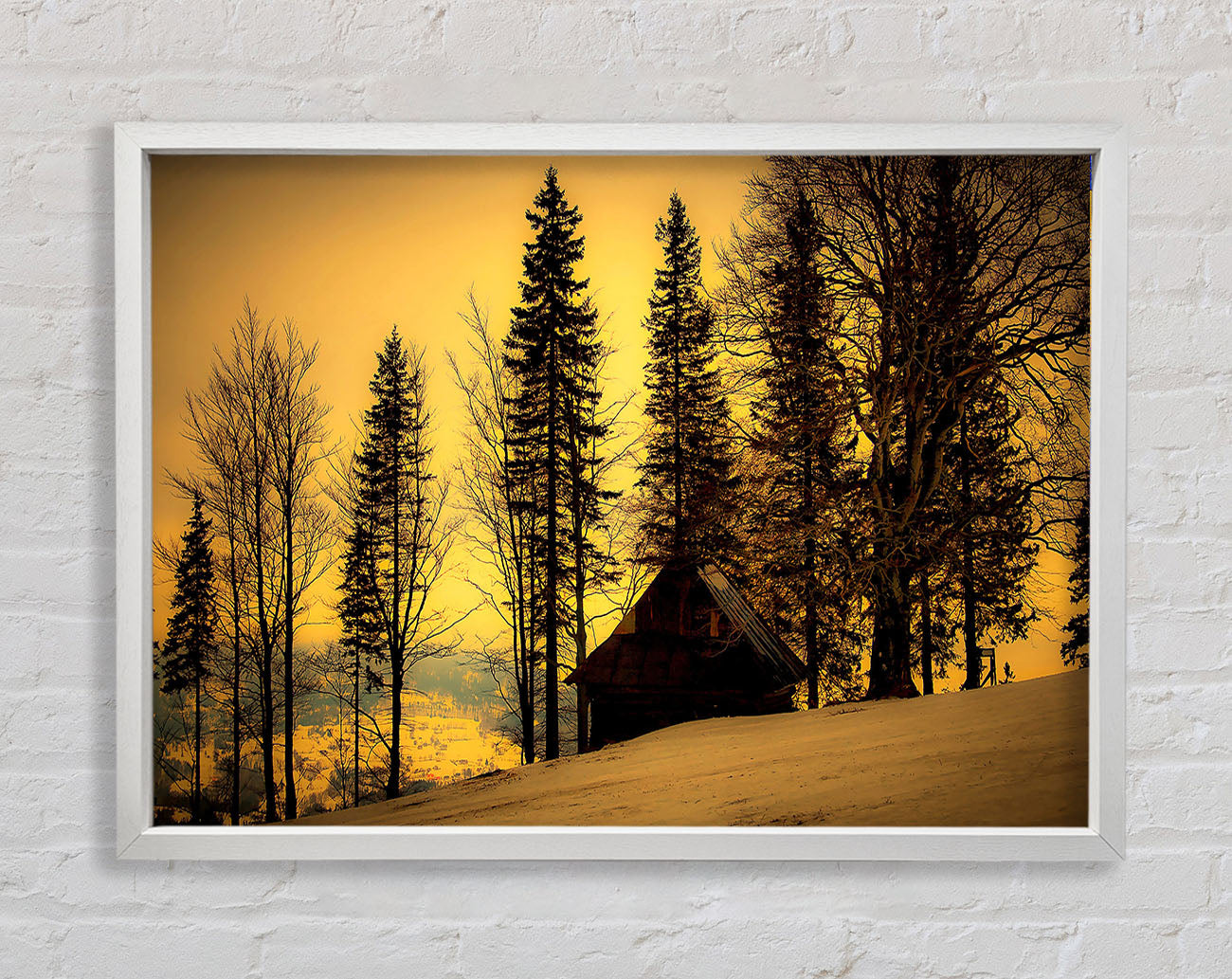 Beautiful Winter Twilight Framed Wall Art