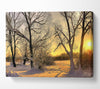 Footsteps In Snow Canvas Wall Art