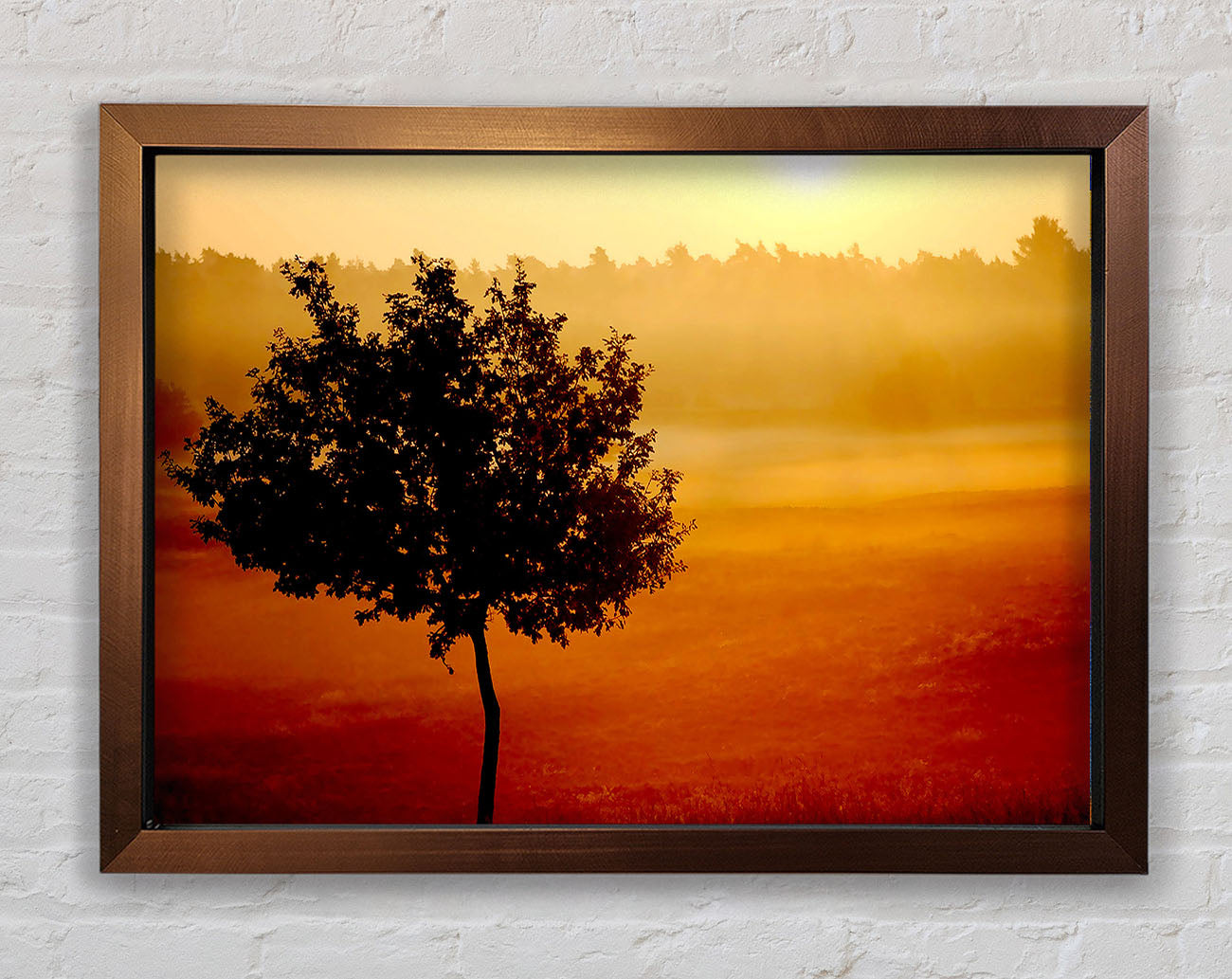 Blazing Sun Tree Framed Wall Art