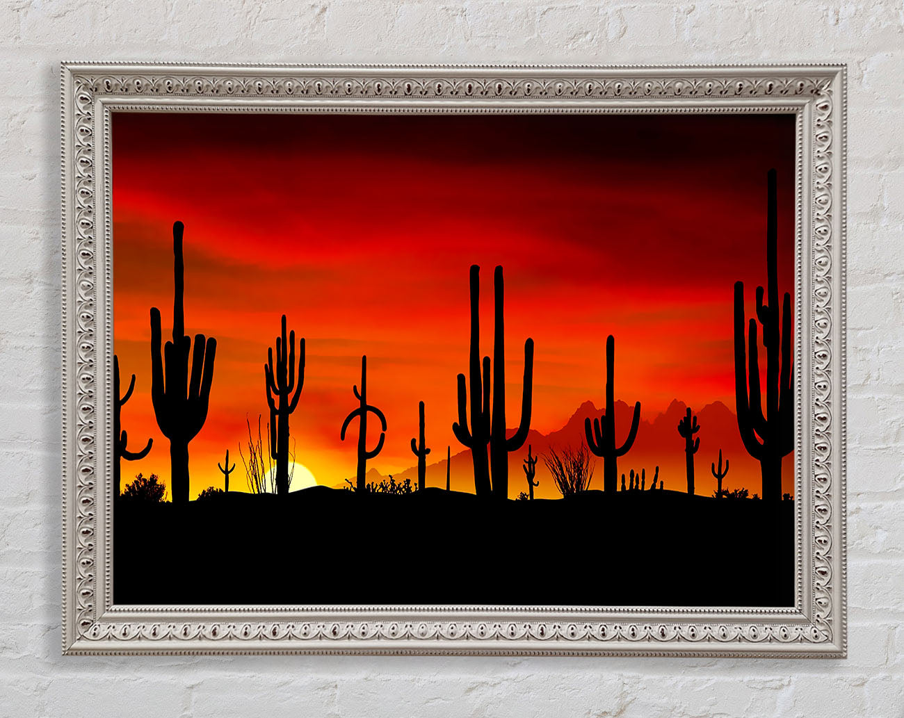 Cactus Sunset Beauty Framed Wall Art