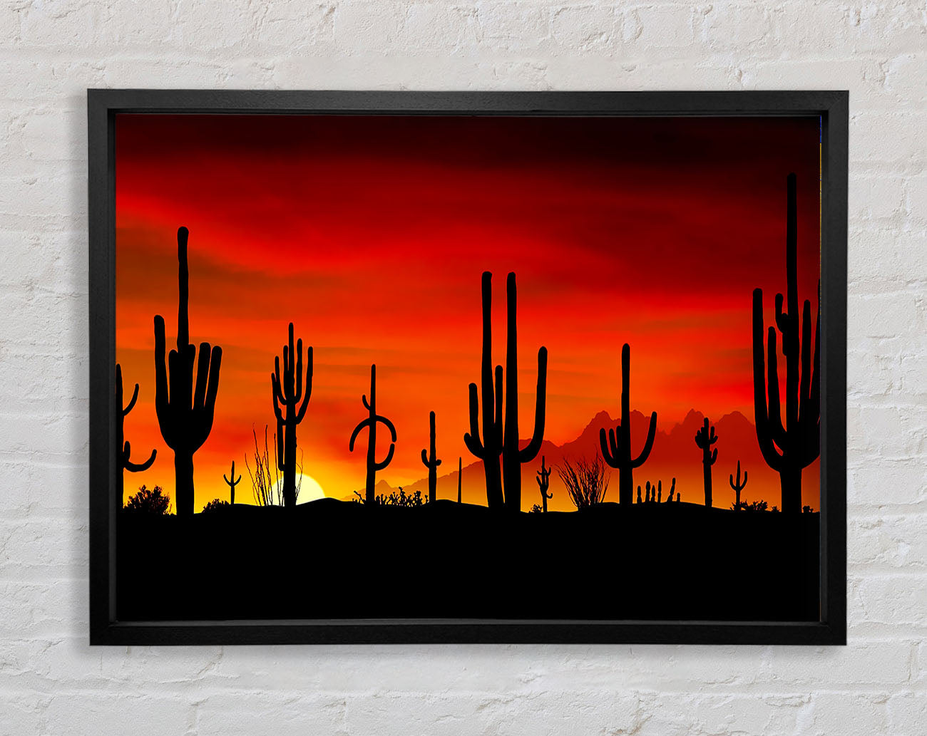 Cactus Sunset Beauty Framed Wall Art