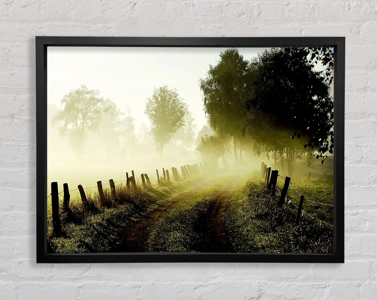 Country Lane Mist Framed Wall Art