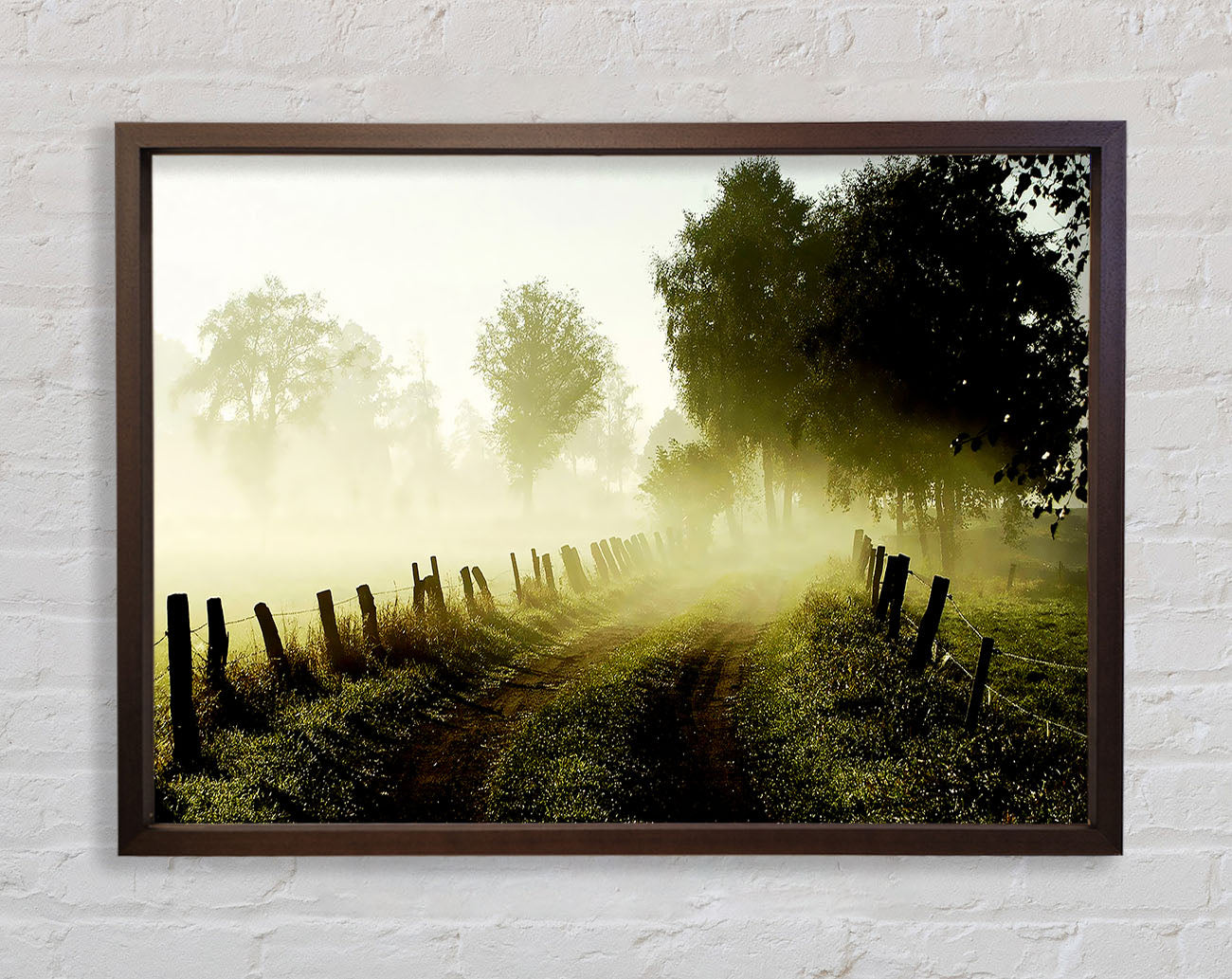 Country Lane Mist Framed Wall Art