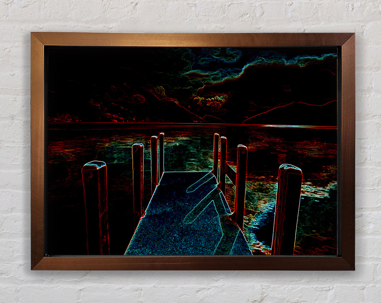 Abstract Pier Framed Wall Art