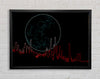 Abstract Neon Landscape 07 Framed Wall Art