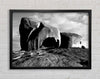 Boulders On Top Of The World B n W Framed Wall Art