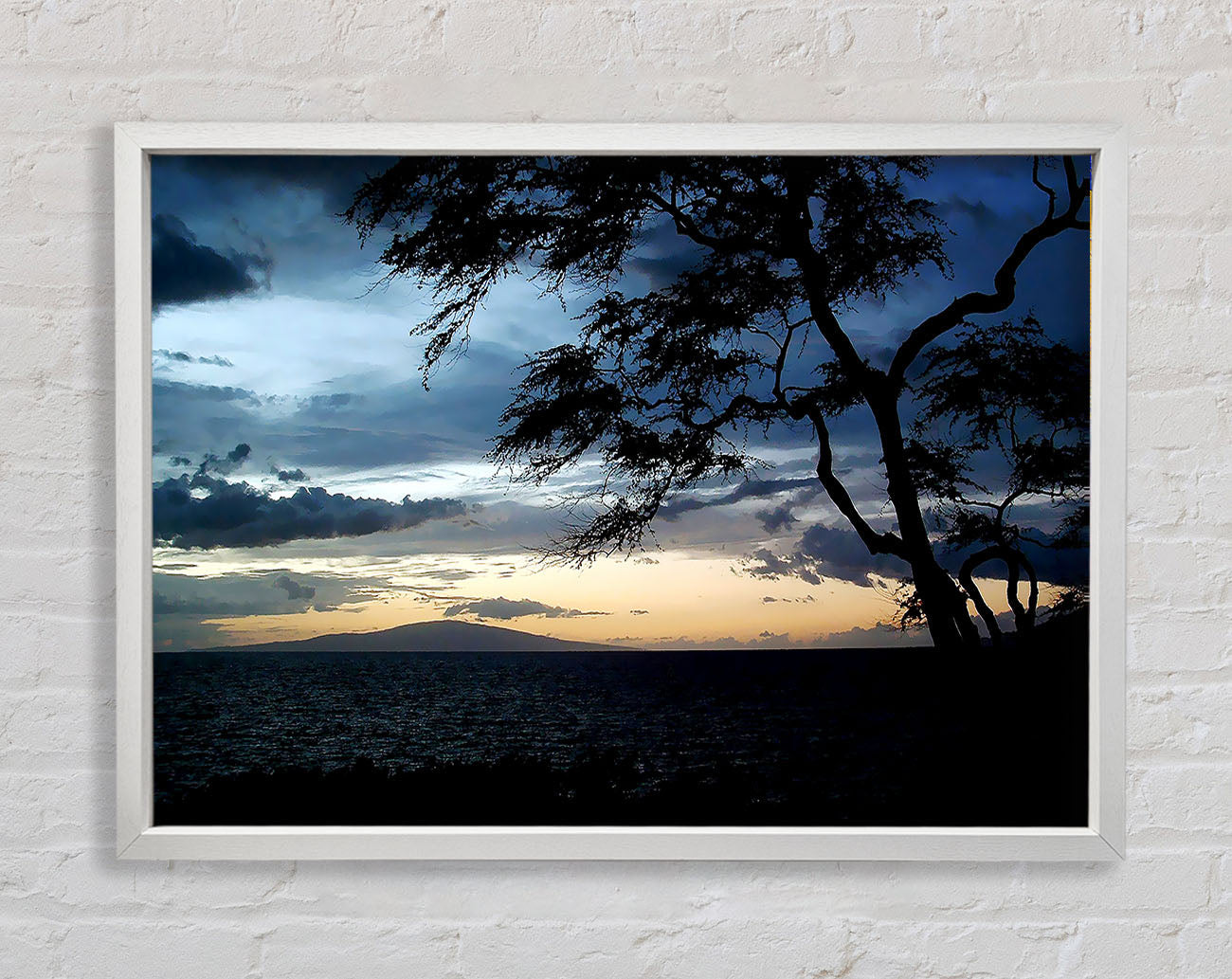 Blue Ocean Calm Framed Wall Art