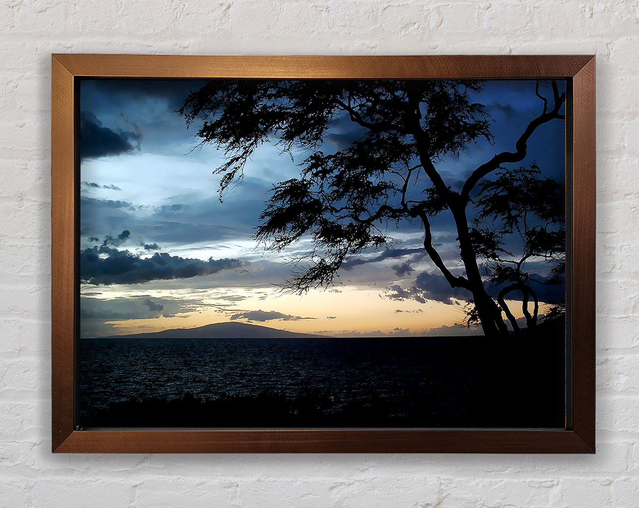 Blue Ocean Calm Framed Wall Art
