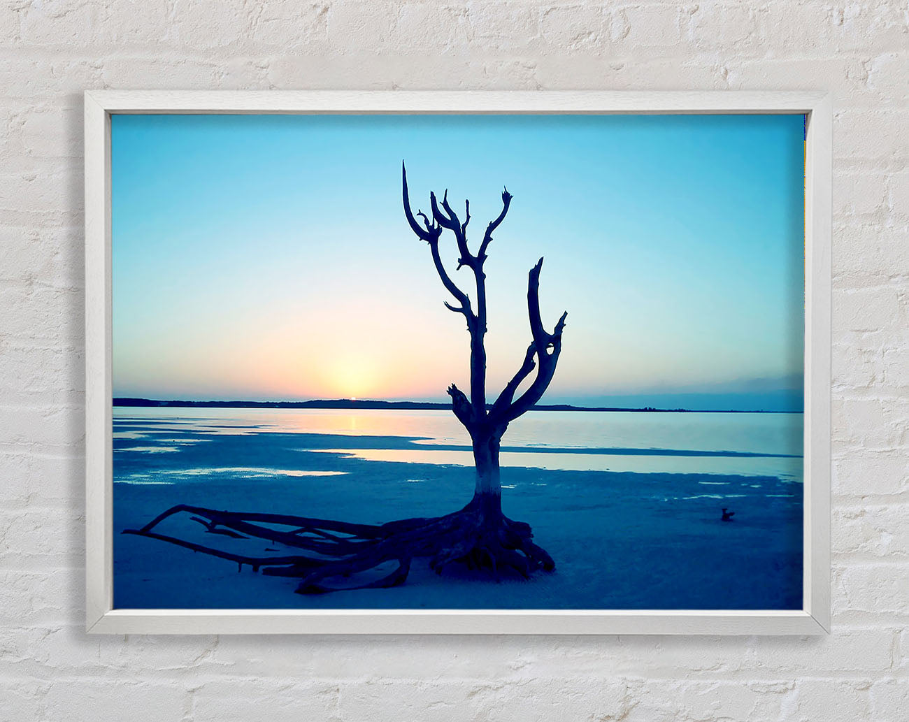 Blue Ocean Driftwood Framed Wall Art