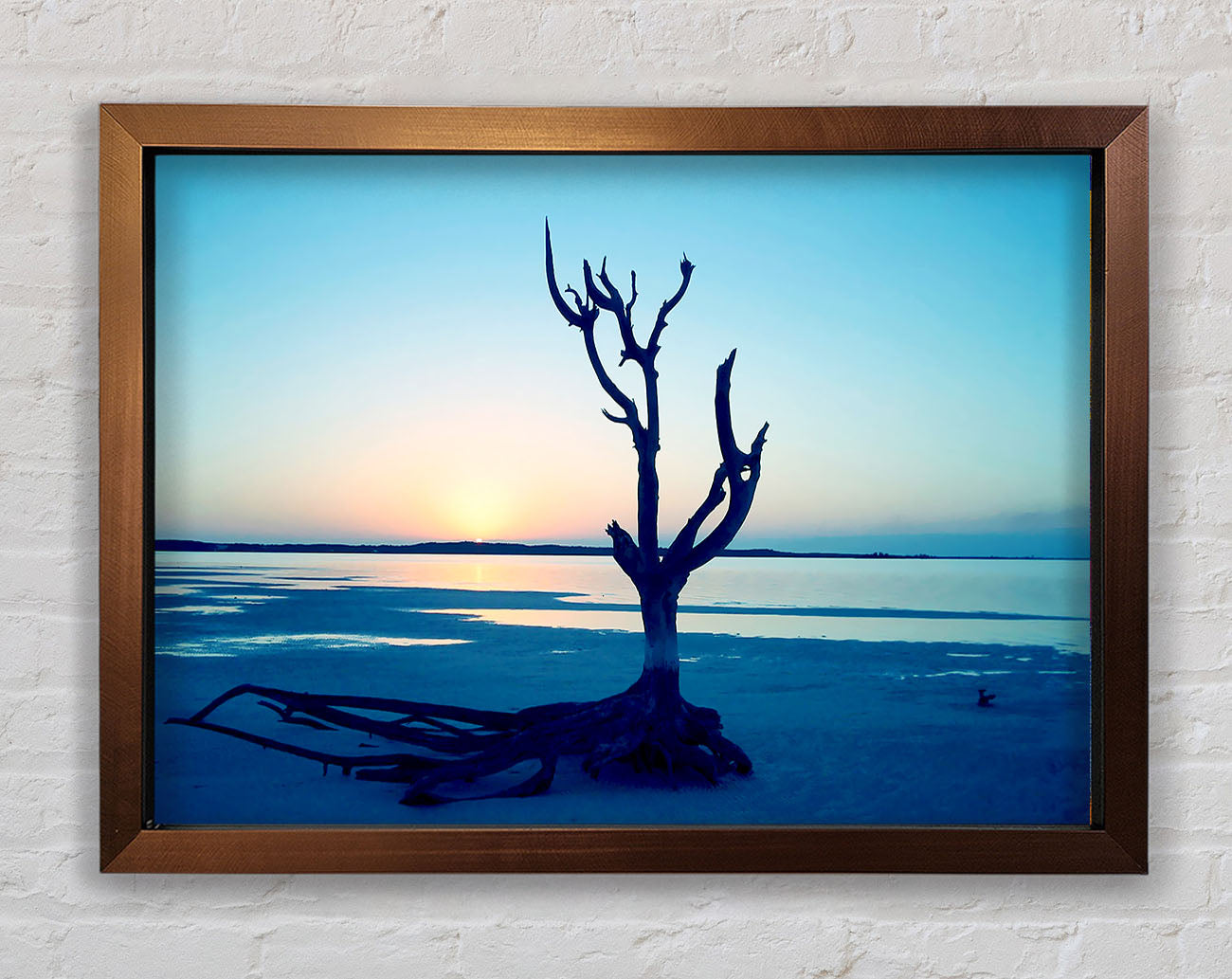Blue Ocean Driftwood Framed Wall Art