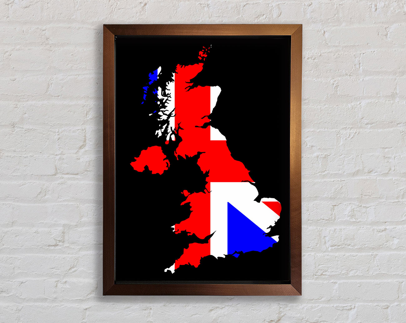 Britan Map Framed Wall Art