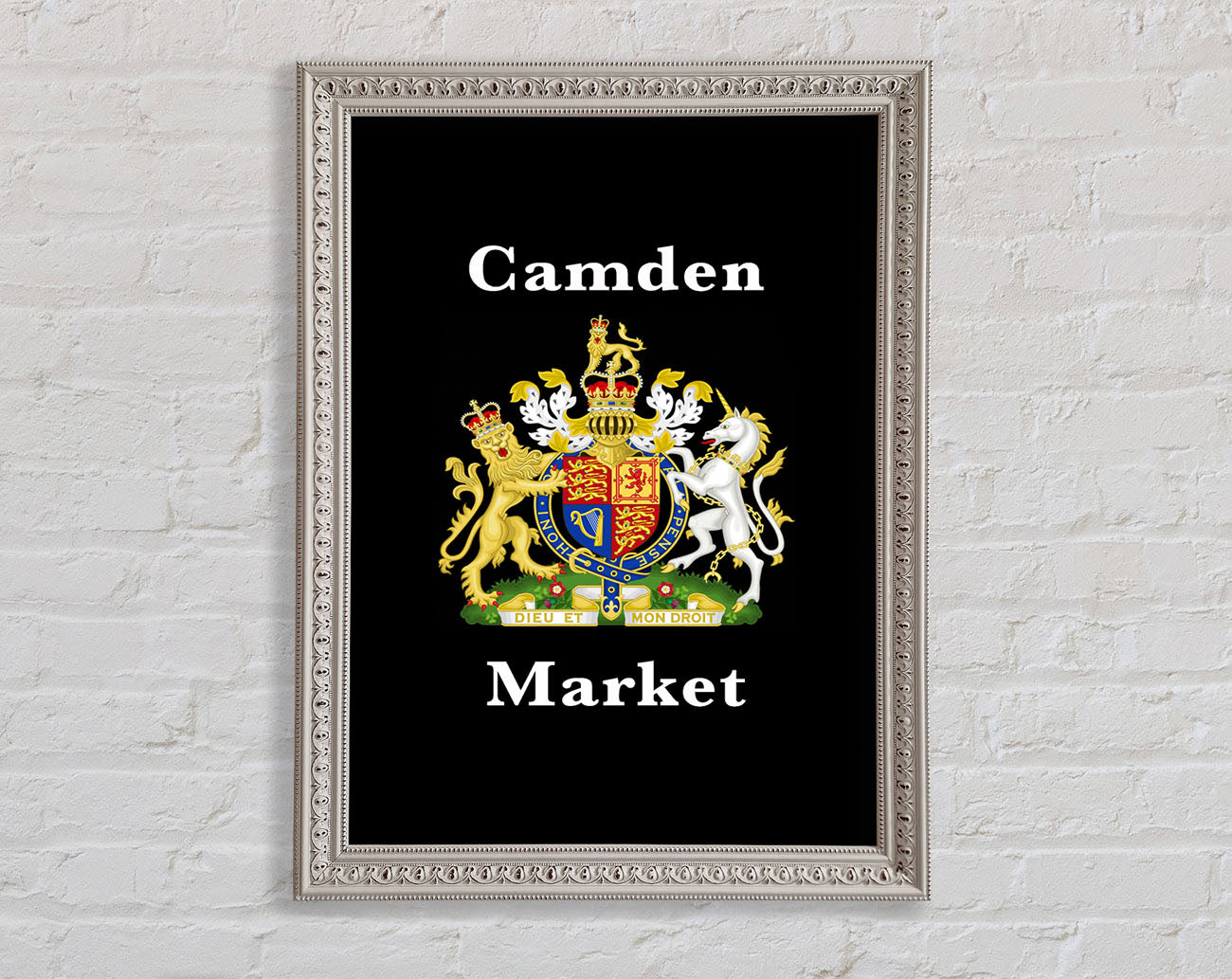 Camden Market Emblem Signs Framed Wall Art