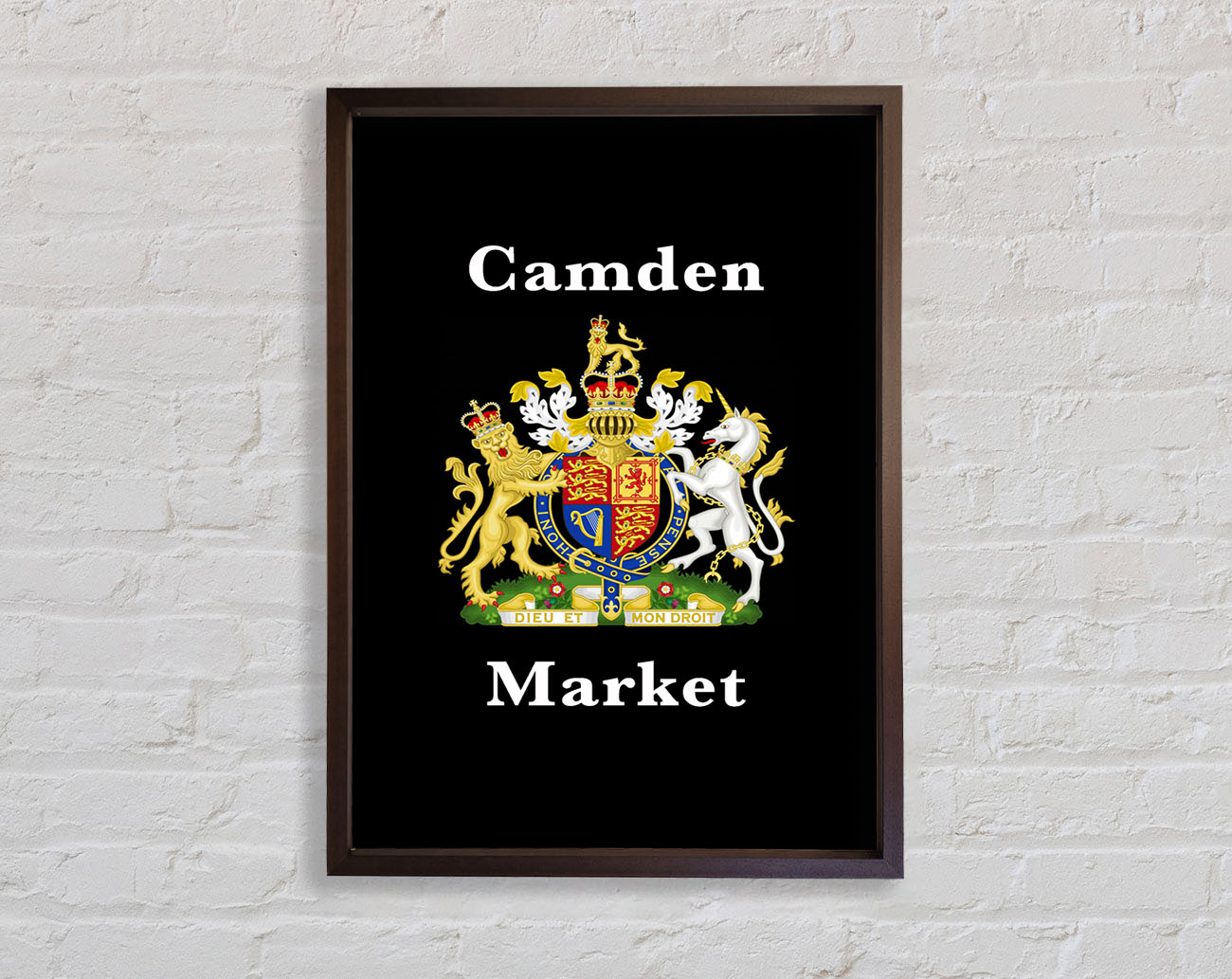 Camden Market Emblem Signs Framed Wall Art