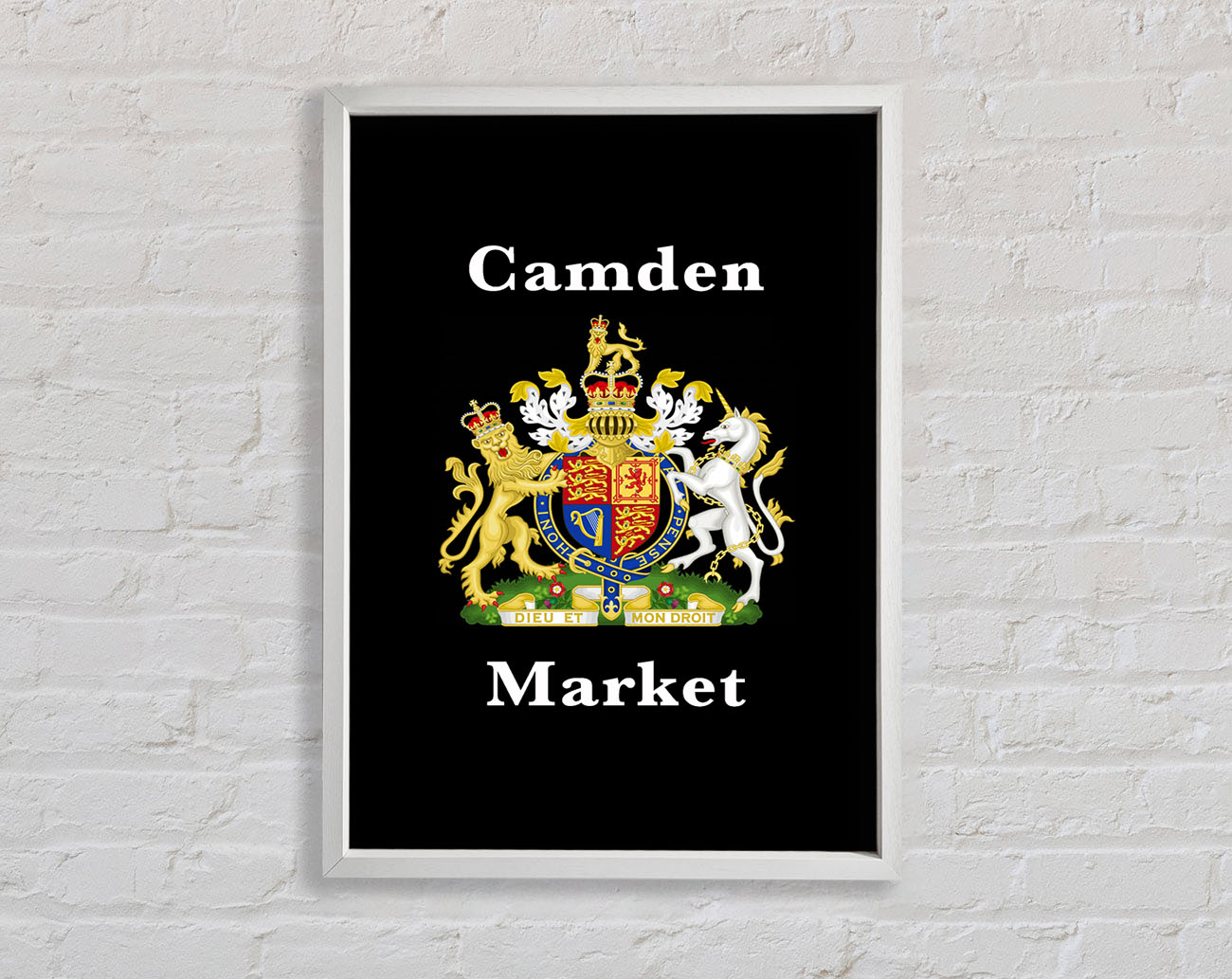 Camden Market Emblem Signs Framed Wall Art