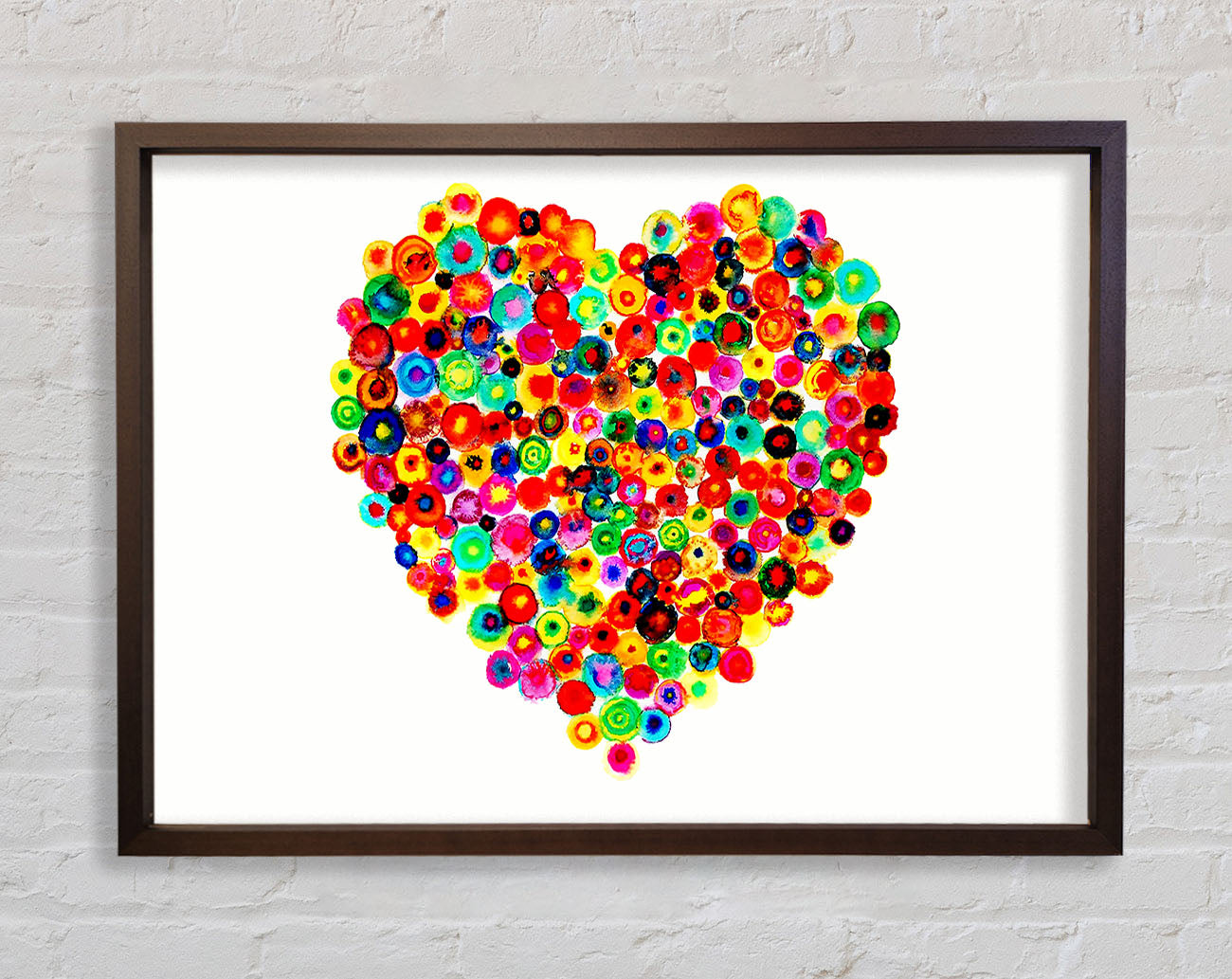 Colourful Heart Framed Wall Art