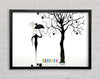 Creative Animal Woman Framed Wall Art