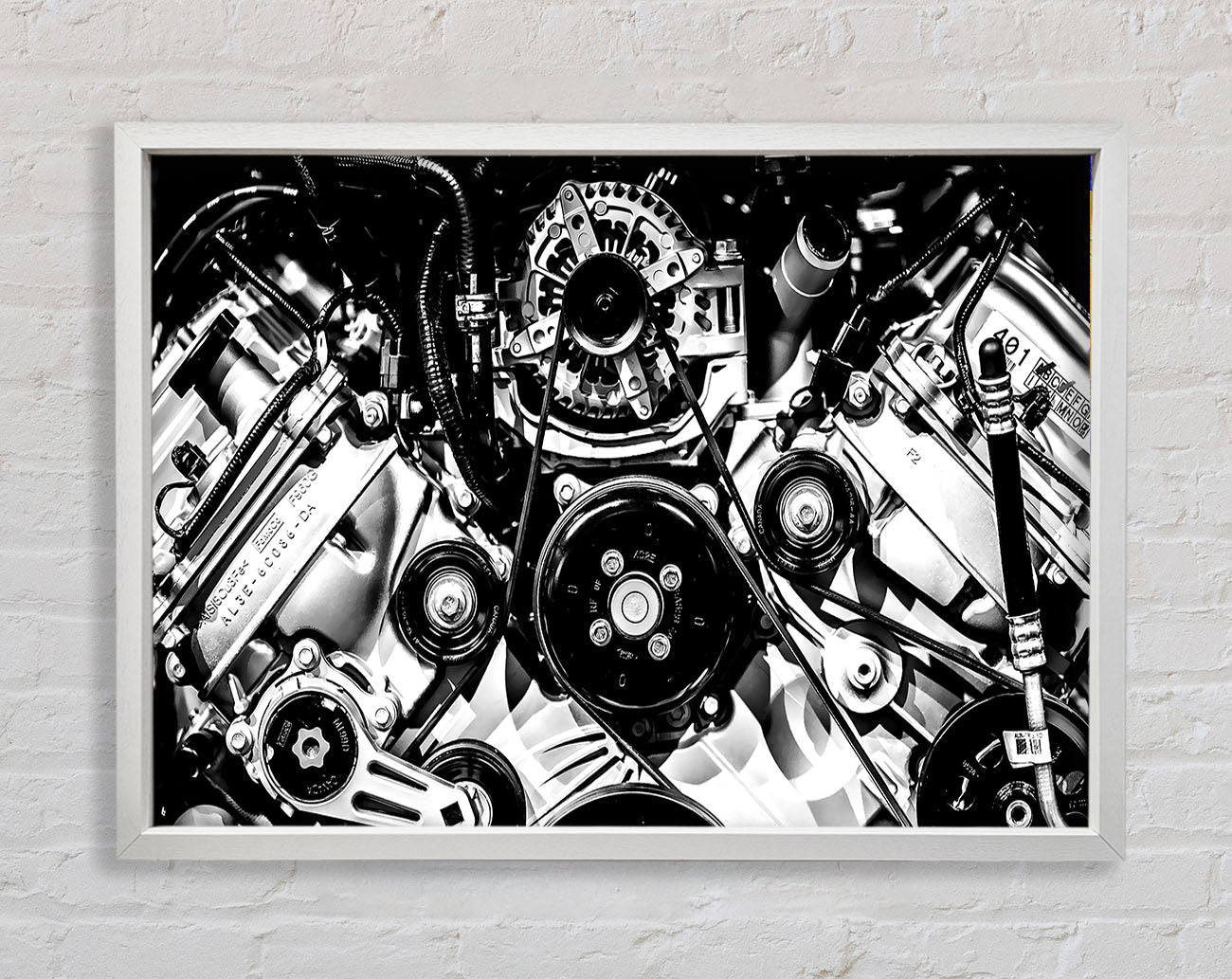 Big Block Engine Framed Wall Art