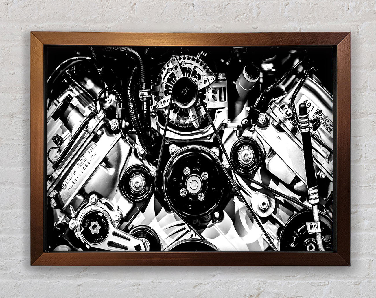 Big Block Engine Framed Wall Art