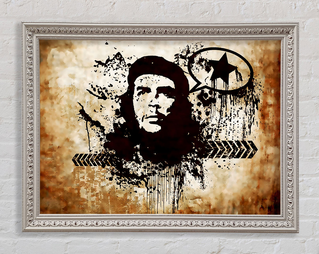 Che Guevara Brown Framed Wall Art