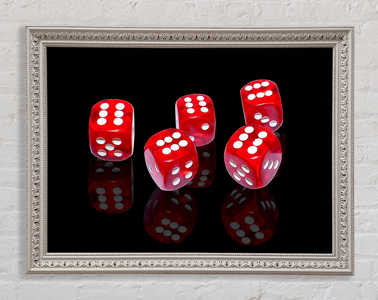 All Sixes Dice Framed Wall Art