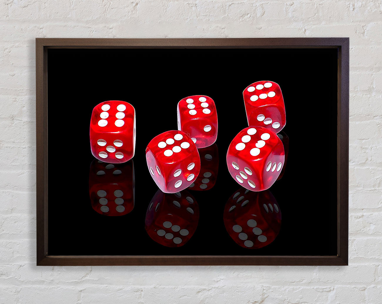 All Sixes Dice Framed Wall Art