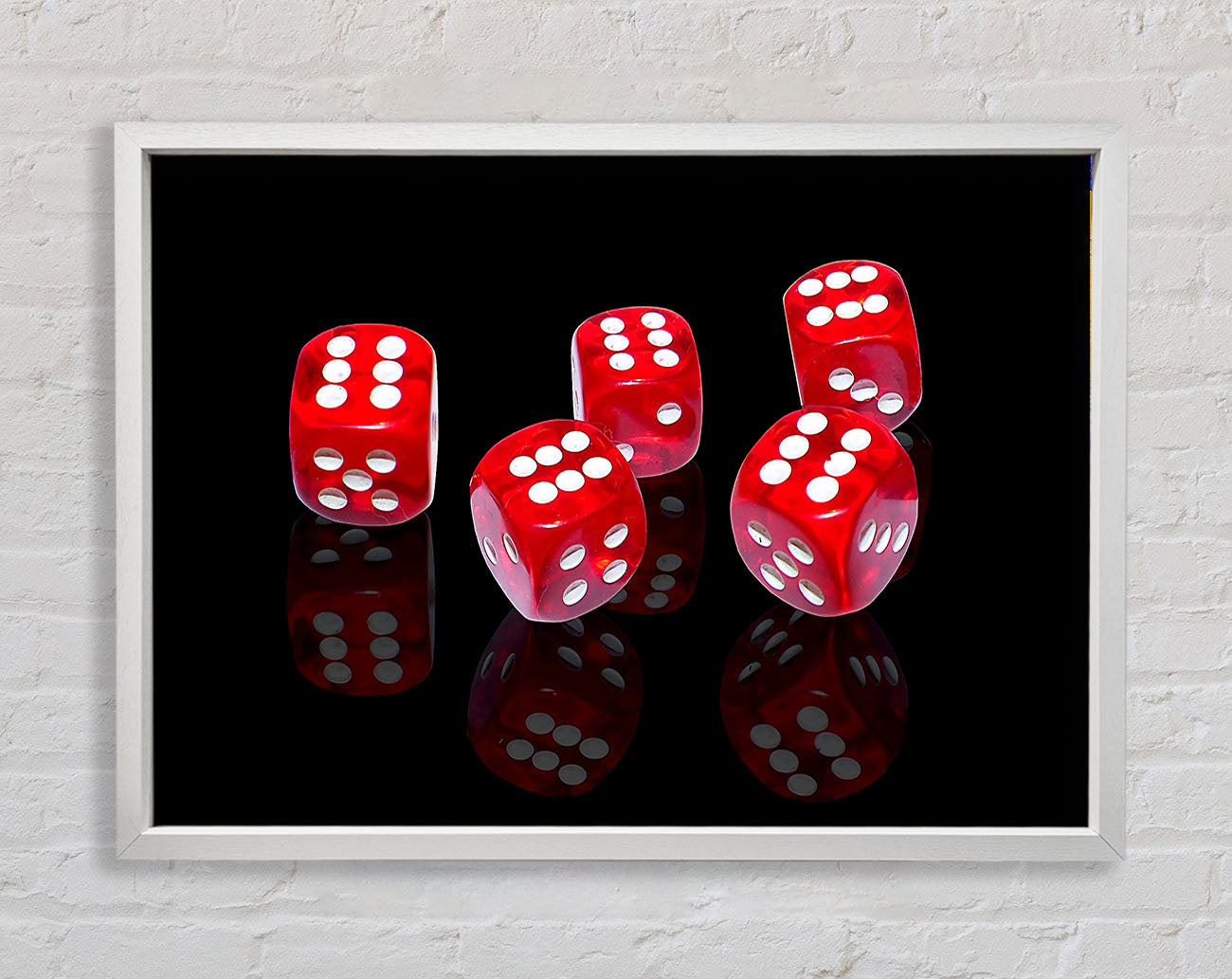 All Sixes Dice Framed Wall Art