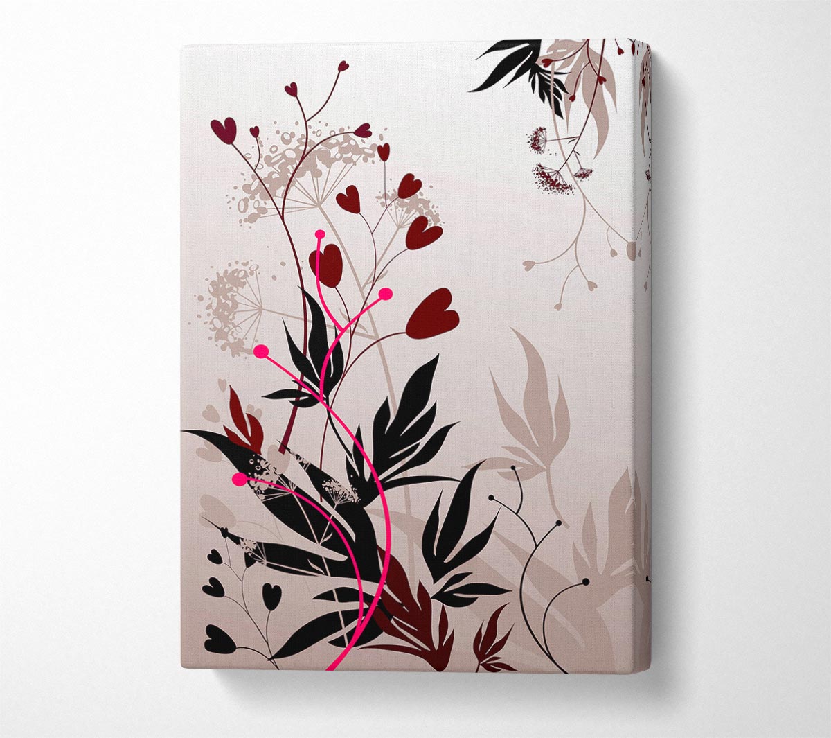 Loveheart Leaves Canvas Wall Art