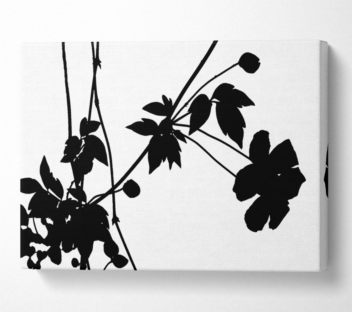 Black Flowers Canvas Wall Art