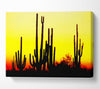 Desert Cactus Sunrise Canvas Wall Art