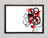Circles And Hearts Framed Wall Art